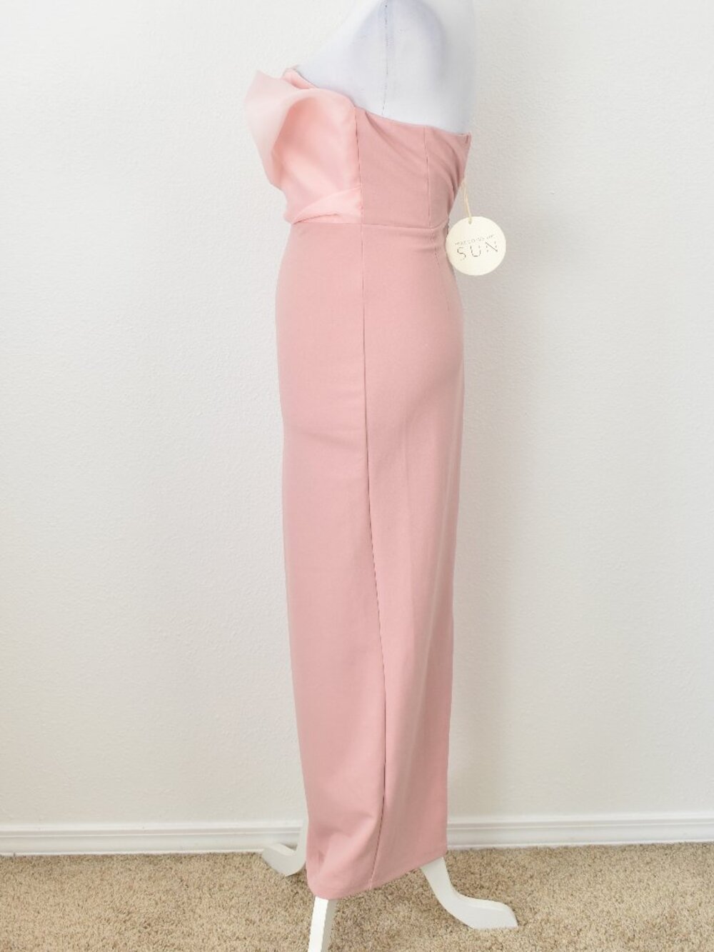 Here Comes the Sun Selfie Leslie Karaline Strapless Dress Blush NEW - XS - Picture 4 of 12